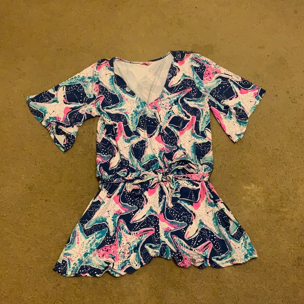 Lilly Pulitzer Madilyn Romper Star Struck XL